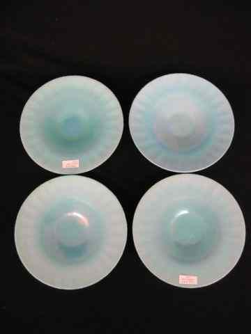 Appraisal: Imperial Stretch Glass Plates scarce turquoise '' excellent