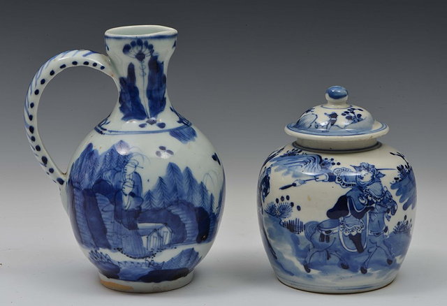 Appraisal: A CHINESE BLUE AND WHITE GINGER JAR and cover Guangxu