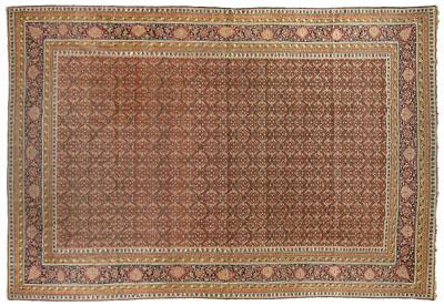 Appraisal: Bijar rug overall central panel with repeating floral motifs borders