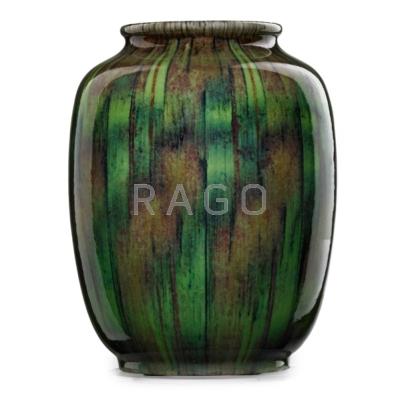 Appraisal: SARA SAX ROOKWOOD Jewel Porcelain vase in abstract pattern Cincinnati