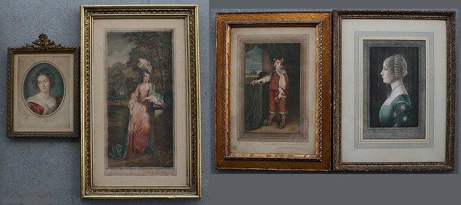 Appraisal: SAMUEL ARLENT EDWARDS MEZZONTINTS IN ORIGINAL FRAMES Portrait of a