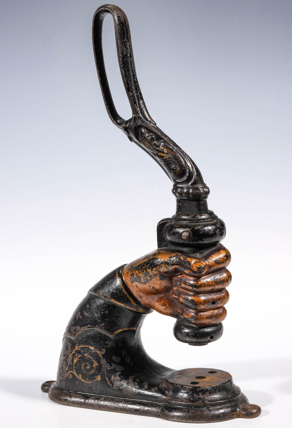 Appraisal: A VERY LARGE FIGURAL CLENCHED HAND SEAL C Measures x