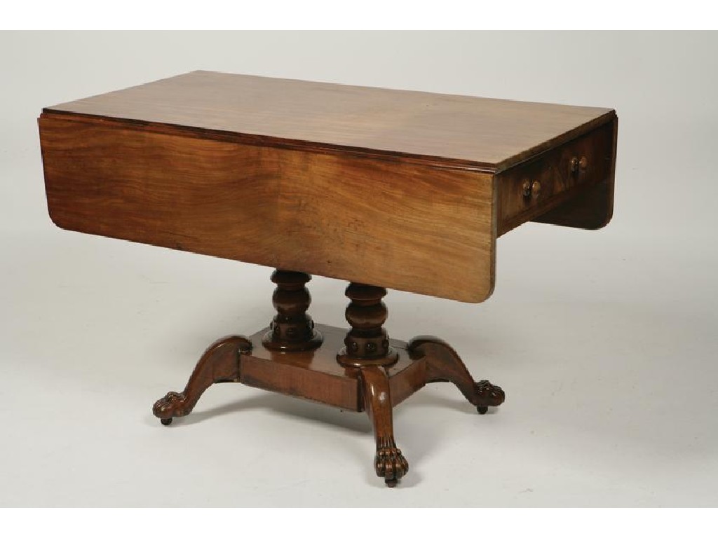 Appraisal: A REGENCY MAHOGANY PEMBROKE TABLE the rectangular top with drop