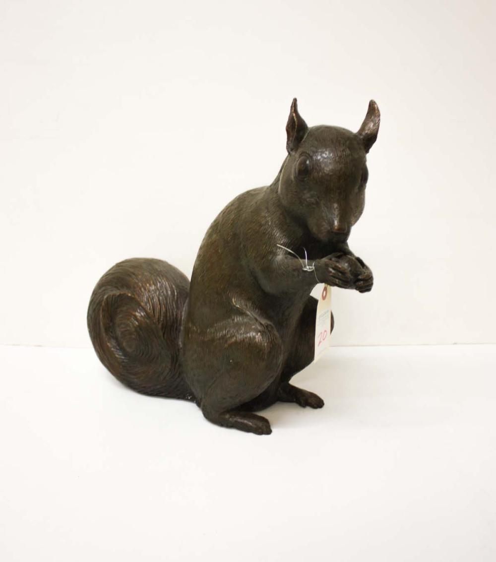 Appraisal: BRONZE SQUIRREL HOLDING A NUT unsigned x x