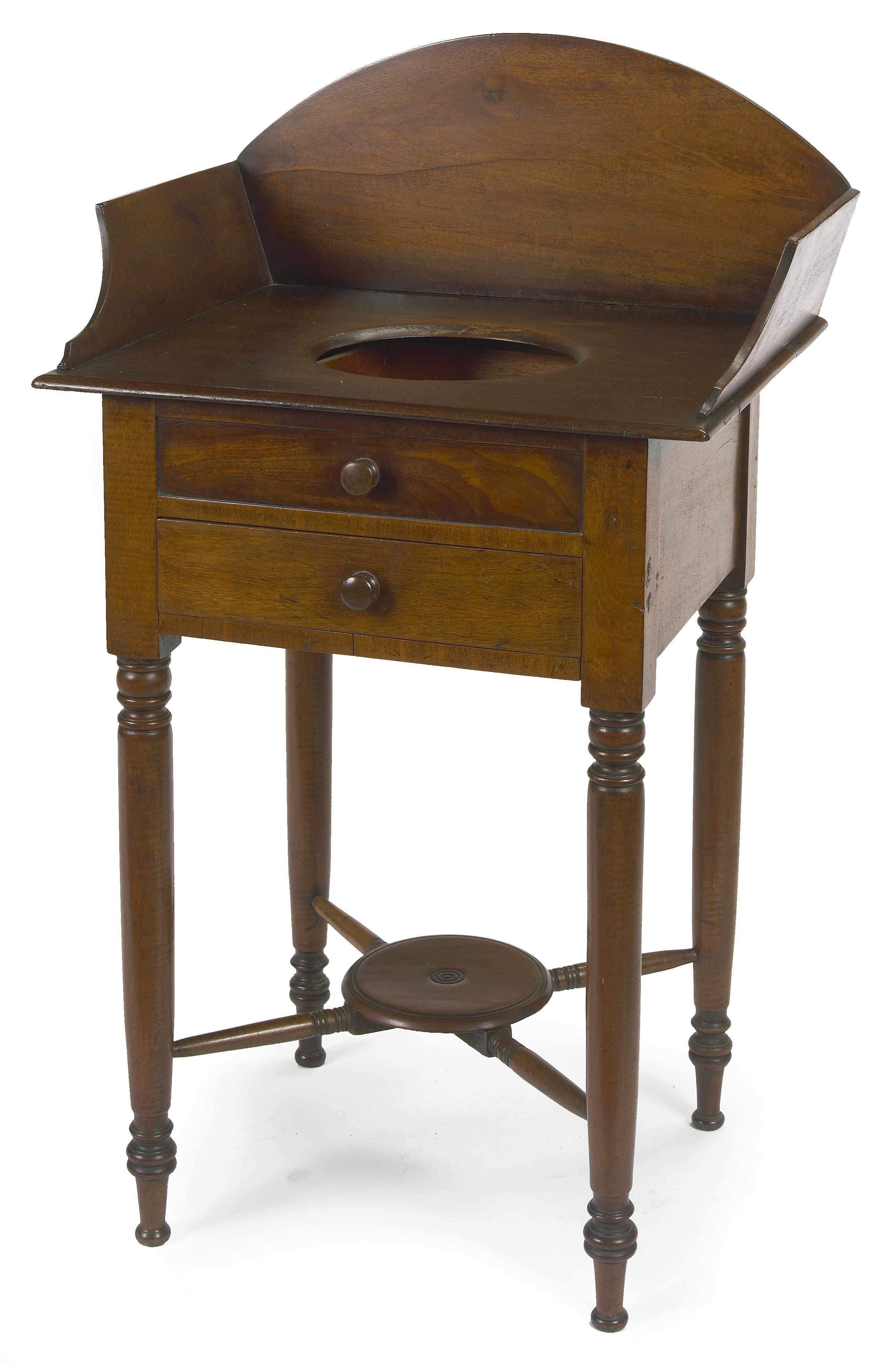 Appraisal: A late Federal cherry wood washstand first quarter th centuryheight