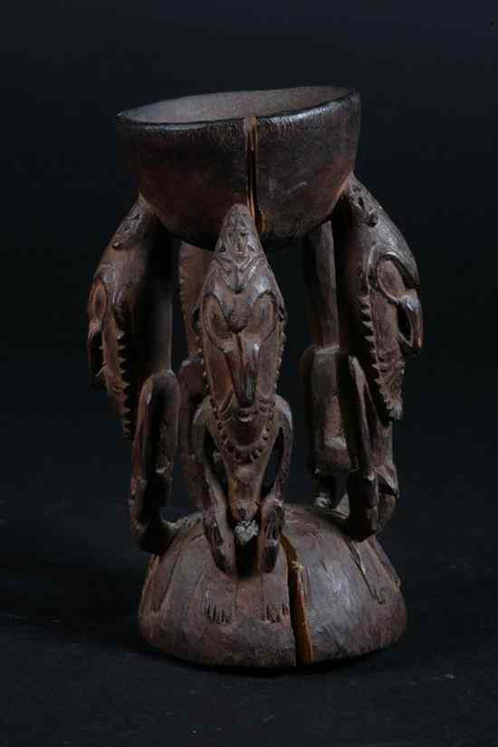 Appraisal: NEW GUNIEA CEREMONIAL WOODEN CUP - in high