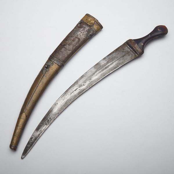 Appraisal: Arabian Jambiya Dagger th century with horn grip in brass