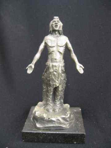 Appraisal: Worcester Pewter Figurine ''Oh Great Spirit'' signed Philip Kraczlowski ''