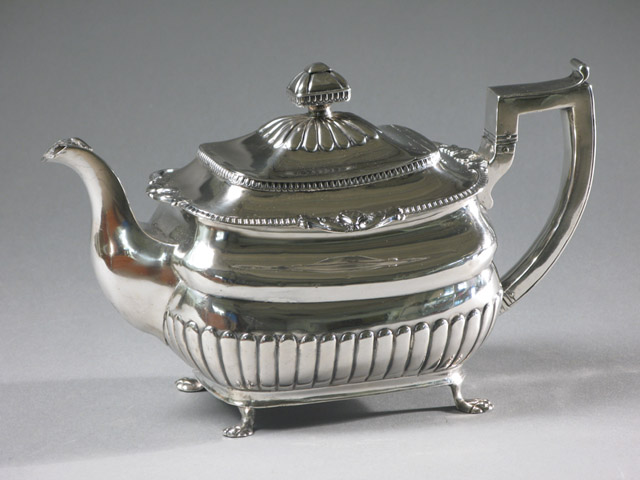 Appraisal: DUBLIN IRELAND GEORGIAN STERLING TEAPOT hallmarked British sterling year with