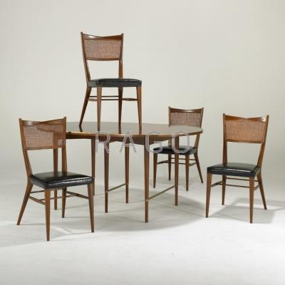 Appraisal: PAUL McCOBB CALVIN Dining table and four chairs USA s