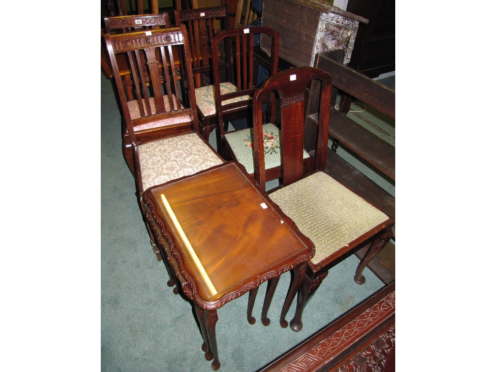 Appraisal: Lot comprising pair of mahogany bedroom chairs three others and