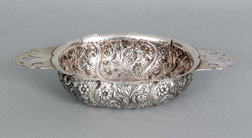 Appraisal: Silver two handled bowl mid th c bearing the touch