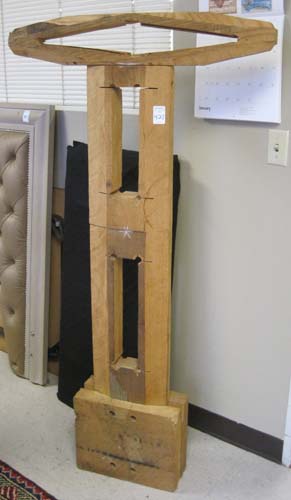 Appraisal: DOUG HOAGG WOOD SCULPTURE Michigan th st century Trestle a