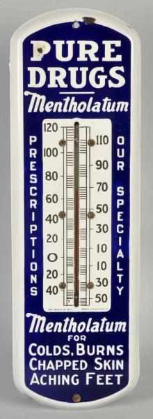 Appraisal: Porcelain Mentholatum Thermometer s to s Very clean and bright