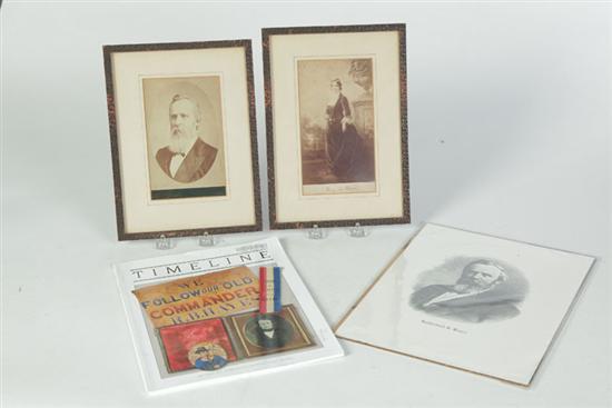 Appraisal: AUTOGRAPHED CABINET CARDS OF RUTHERFORD AND LUCY HAYES Rutherford's is