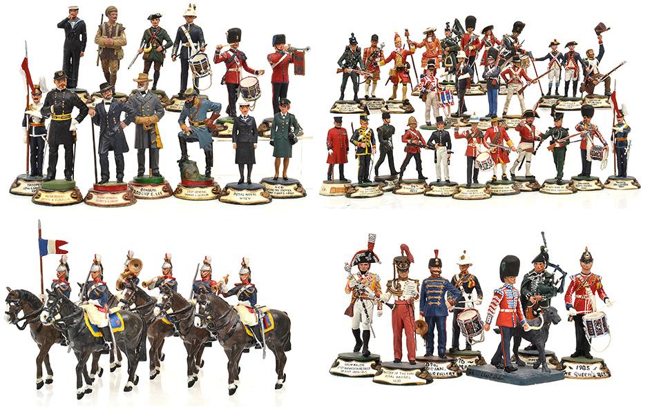 Appraisal: A COLLECTION OF HAND PAINTED PEWTER MILITARY FIGURES THE MAJORITY