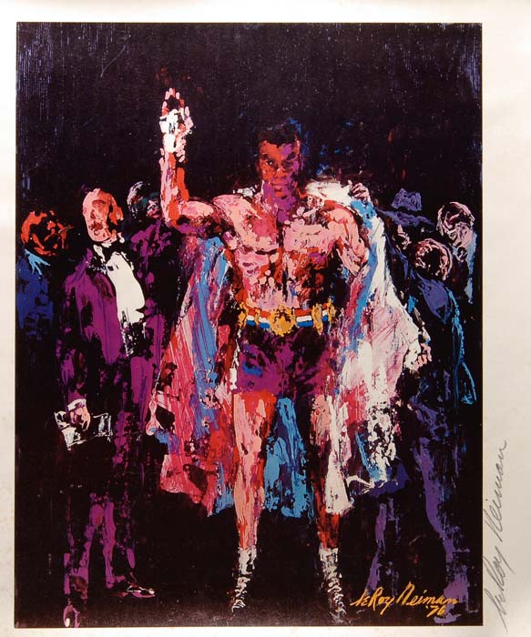 Appraisal: LEROY NEIMAN American - THE BOXER Unframed serigraph shows what