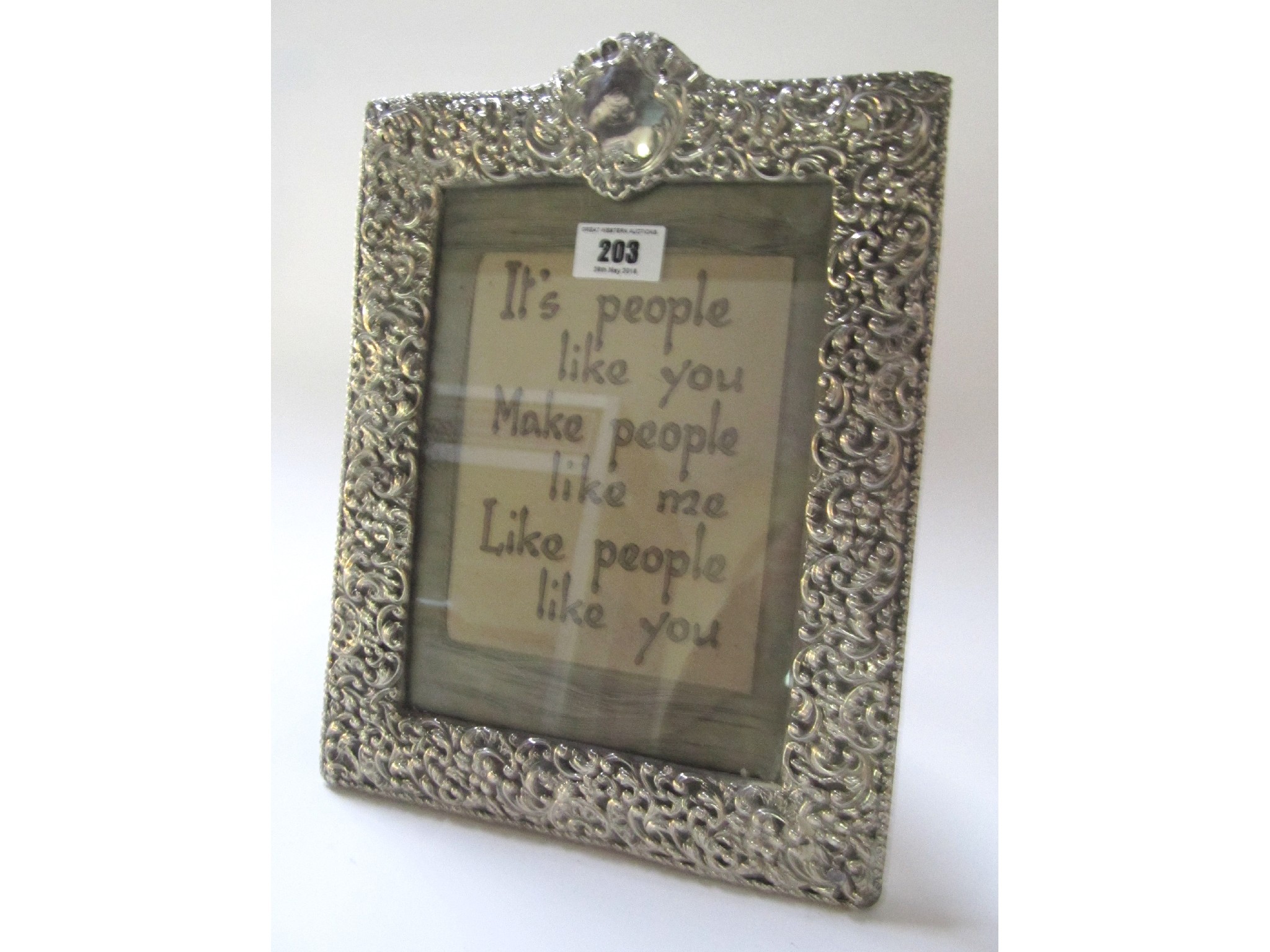 Appraisal: A silver mounted photo frame x cm Birmingham