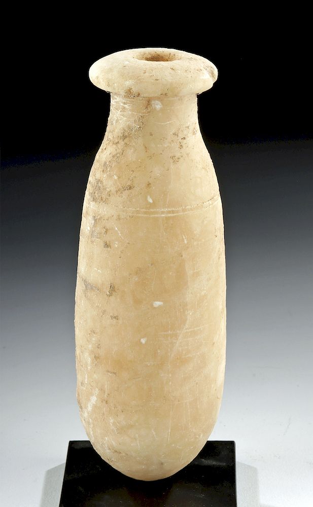 Appraisal: Greek Archaic Alabaster Alabastron Originally Listed At Ancient Greece Archaic