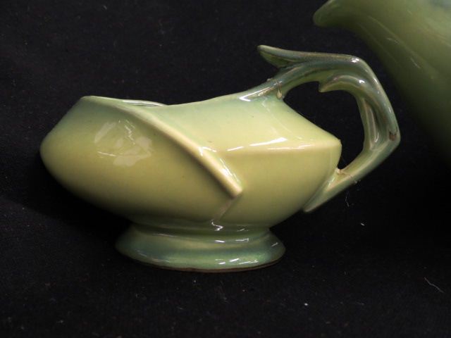 Appraisal: McCoy Pottery Teapot green glaze mid-century modern