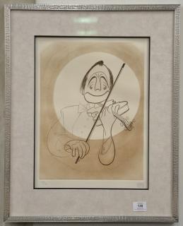 Appraisal: Al Hirschfeld - etching and aquatint of Jack Benny signed