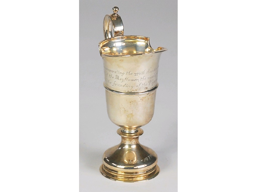 Appraisal: SILVER EWER OF JAMES I STYLE COMMEMORATING THE th ANNIVERSARY