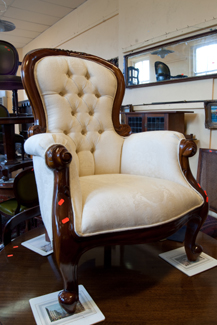 Appraisal: VICTORIAN STYLE GENTS CHAIR