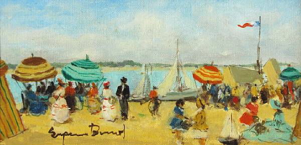 Appraisal: Suzanne Demarest American - A day at the beach signed