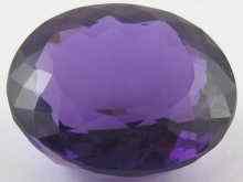 Appraisal: A loose polished amethyst approx x mm weight approx carats