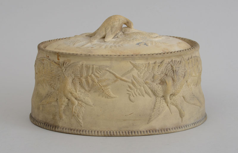 Appraisal: ENGLISH POTTERY GAME TUREEN AND COVER Impressed ' ' and