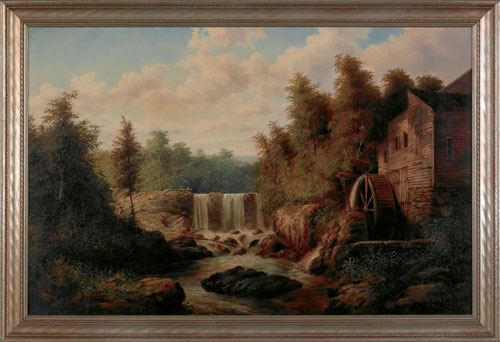 Appraisal: Christopher High Shearer American - oil on canvas landscape with