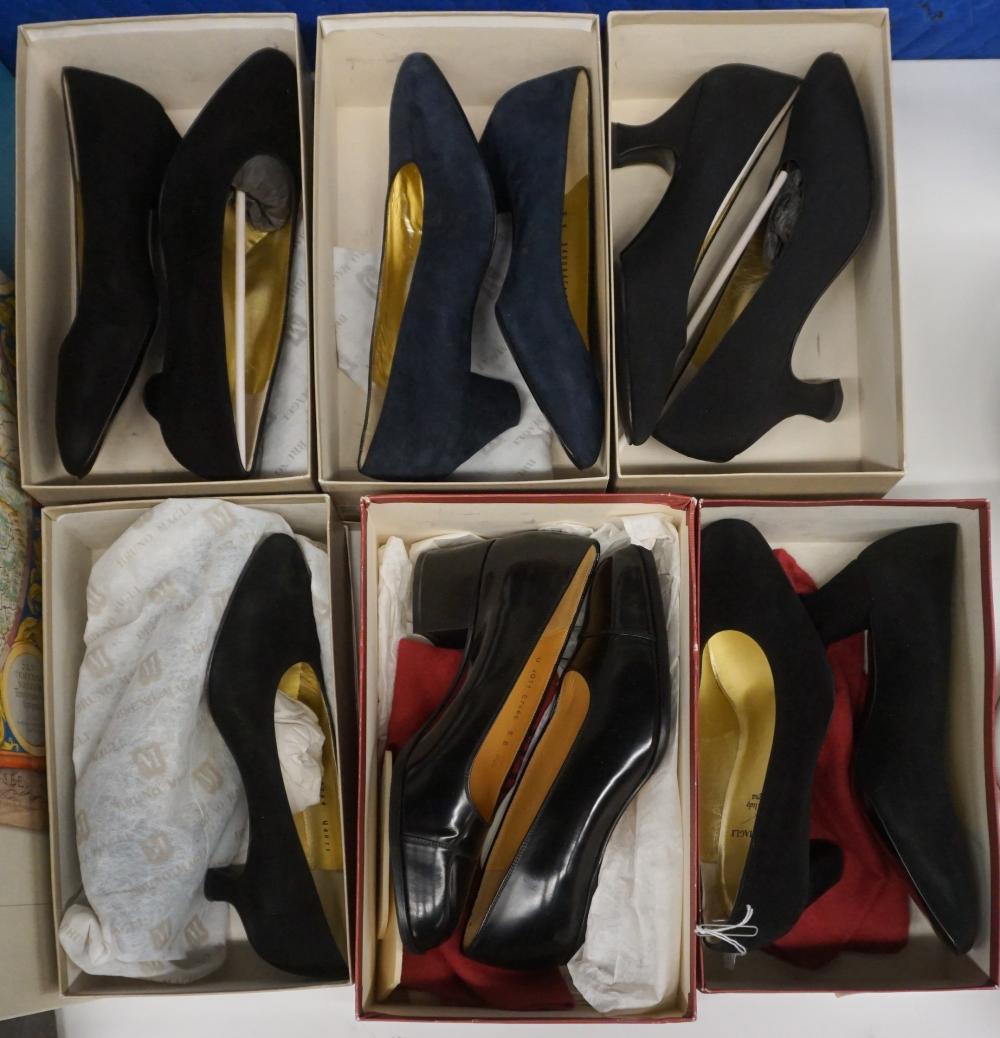 Appraisal: Six Pairs of Bruno Magli Shoes Size