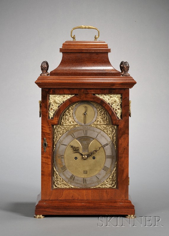 Appraisal: George III Walnut Bracket Clock the works late th century