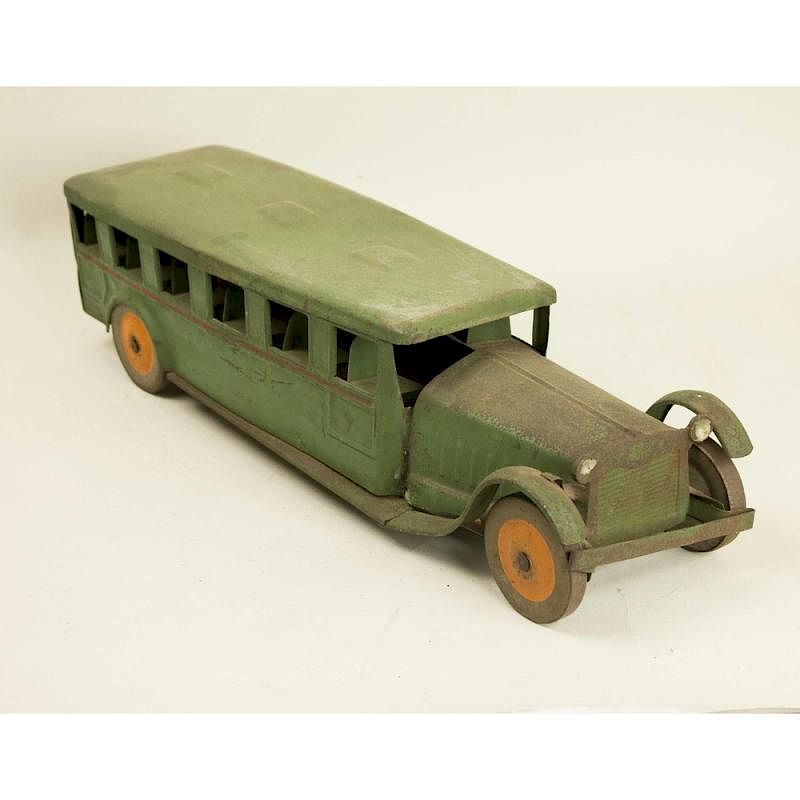 Appraisal: Green Steel Bus Green steel bus Dimensions h x l