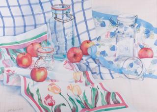 Appraisal: Janice Sayles Watercolor Still Life Janice Ulm Sayles watercolor still