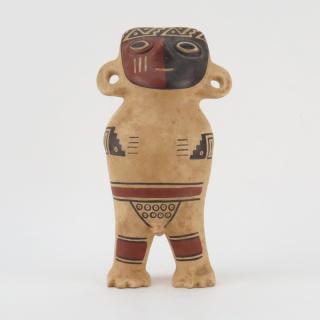 Appraisal: Inca Empire Polychrome Ceramic Fertility God Figurine Export mark and