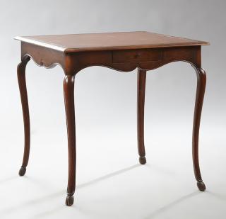 Appraisal: American Louis XV Style Carved Beech Leather Top G American