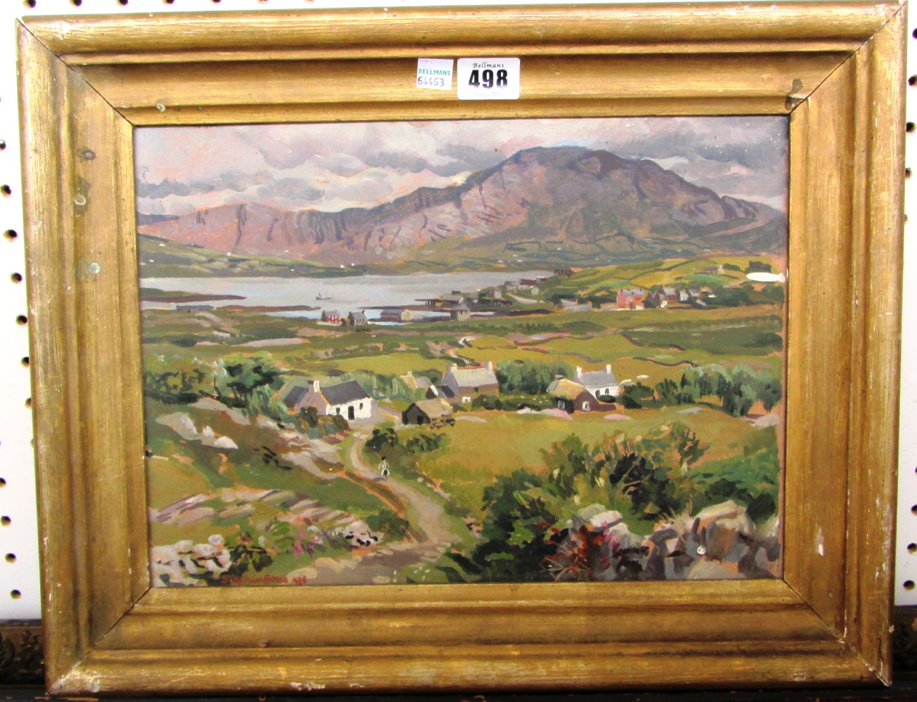 Appraisal: Stephen Bone - Irish Village oil on board signed and