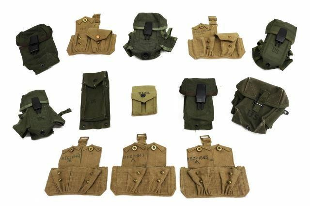 Appraisal: lot of Military ammo pouches U S M and other