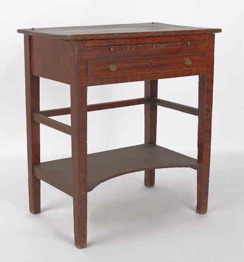 Appraisal: New England painted pine worktable early th c with a