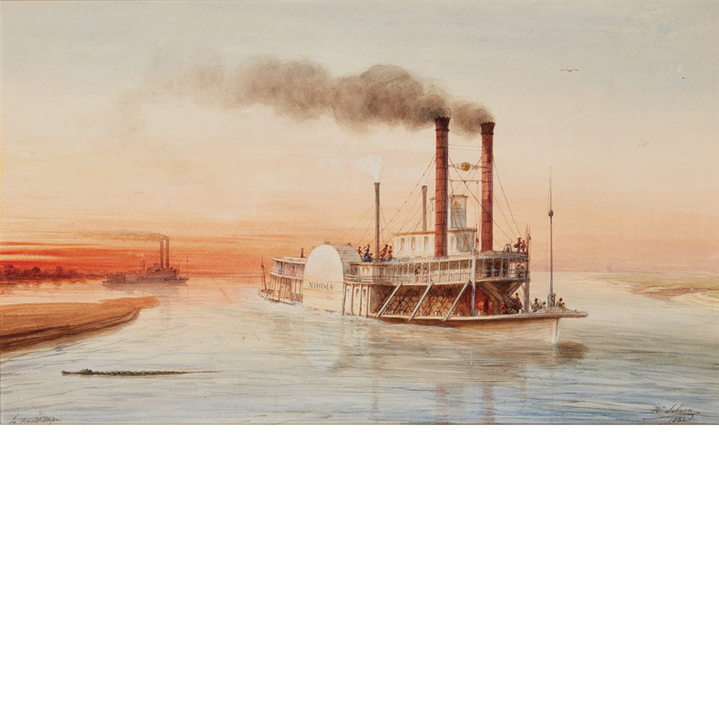 Appraisal: Hippolyte Victor Valentin Sebron French - The Steamboat Nihima on