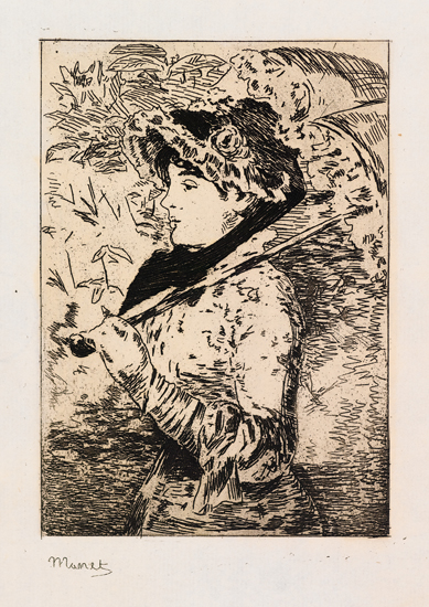 Appraisal: DOUARD MANET Jeanne Le Printemps Etching on cream laid paper