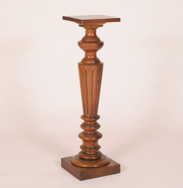 Appraisal: Victorian pedestal plant stand classical architectural form layered turnings and