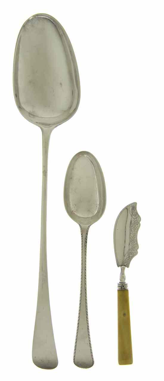 Appraisal: An English Silver Stuffing Spoon second half th century together