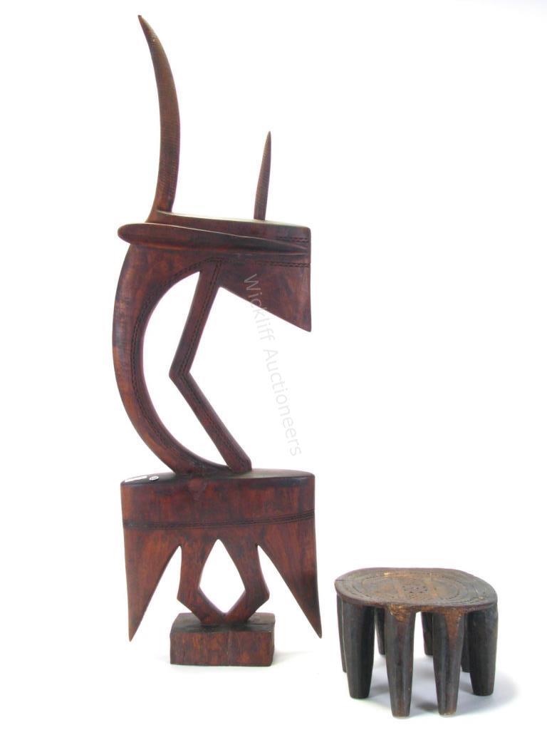 Appraisal: African Wood Carved Katumo Floor Sculpture depicting an abstract animal