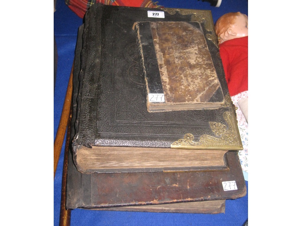 Appraisal: Lot comprising Brown's Bible a brass bound Bible and a