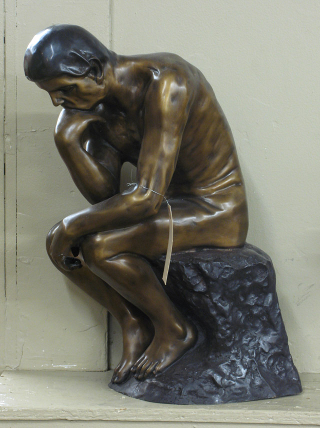 Appraisal: AFTER AUGUSTE RODIN French - BRONZE SCULPTURE Le Penseur The