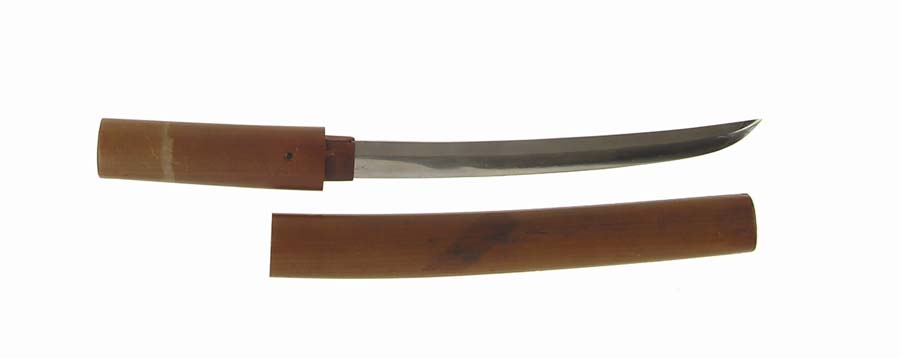 Appraisal: JAPANESE SHIN-SHINTO TANTO Or possibly Meiji period shinogi zukuri blade