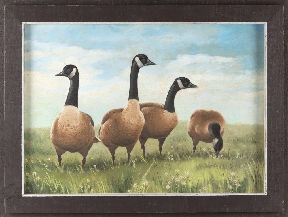 Appraisal: STAN SPARRE MASSACHUSETTS - FOUR CANADA GEESE OIL ON CANVAS