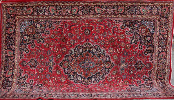 Appraisal: Semi-antique Persian Meshad rug ' x ' Good condition EST